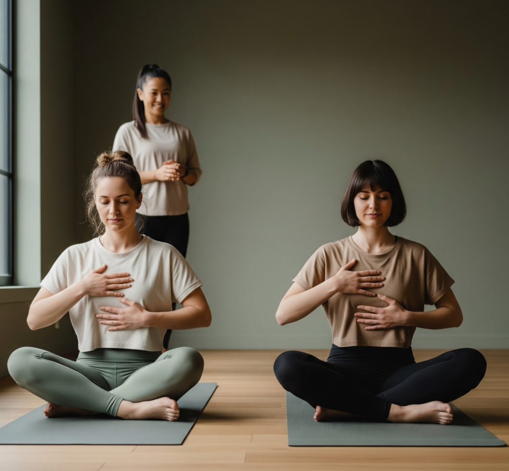 Yogis with Teacher 1 Breath